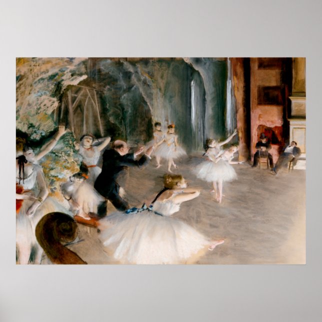Poster O ensaio no palco de Edgar Degas (Frente)