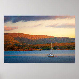 Poster O Entardecer Dourado sobre a Baía de Kenmare