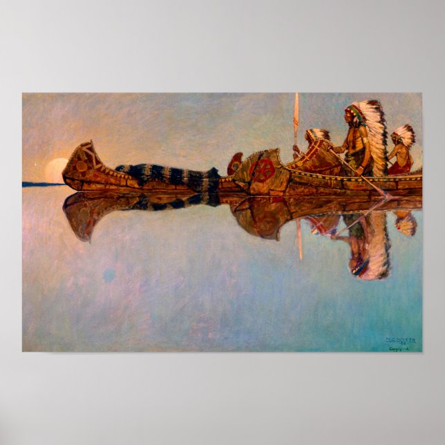 Poster O enterro de água por Newell Convers Wyeth (Frente)