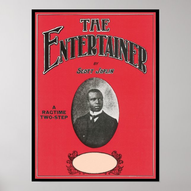 Pôster O Entertainer Scott Joplin Vintage Songbook Cove (Frente)