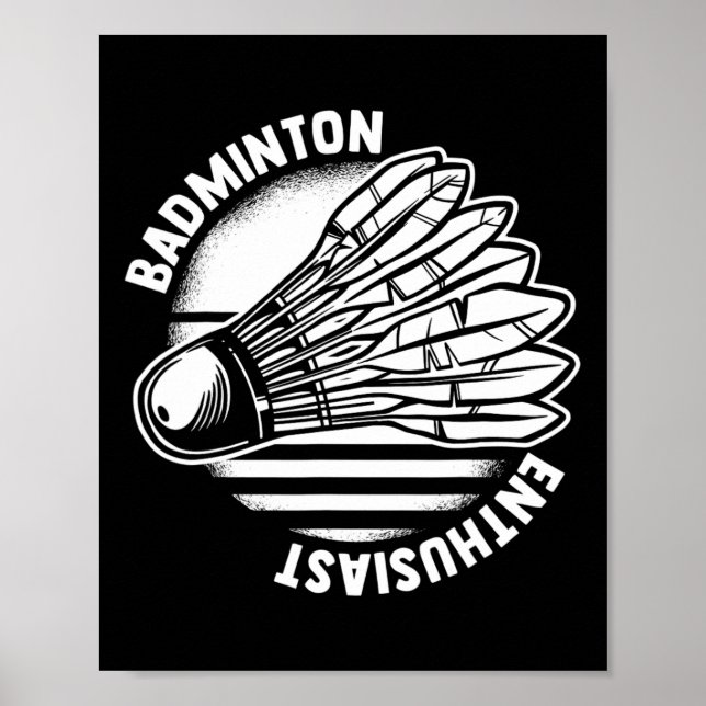 Poster O Entusiasta Badminton Shuttle Racket Badminton (Frente)