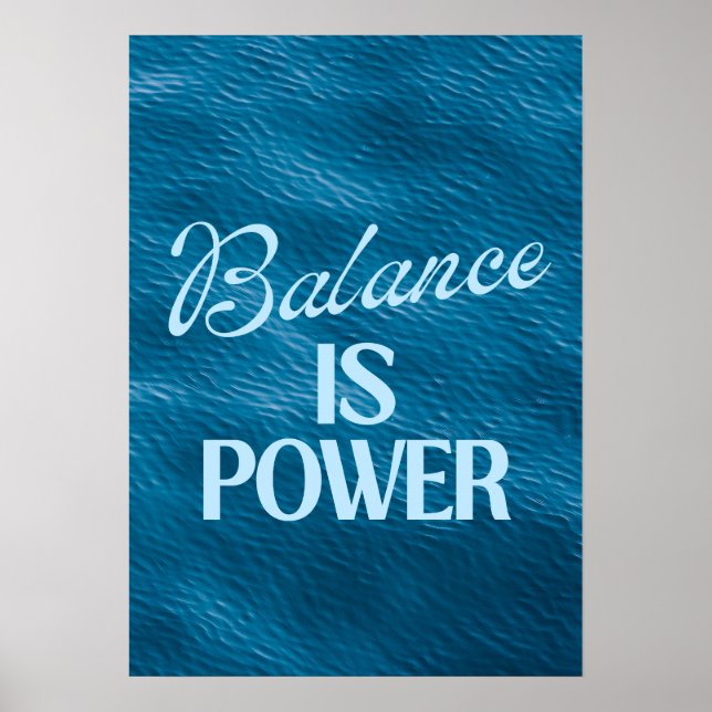 Poster O equilíbrio é Poder. Inspiração (Frente)