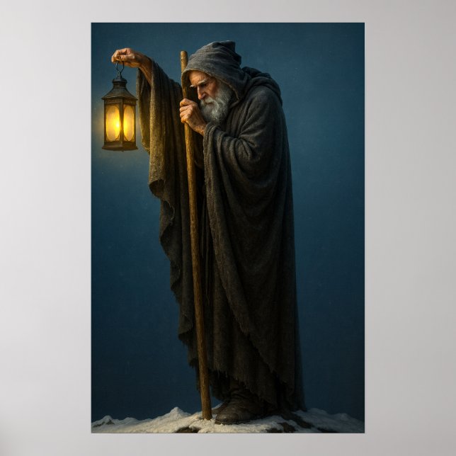Poster O Eremita Com Lanterna (Frente)