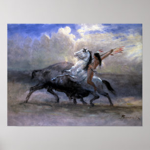 Poster O esboço de Albert Bierstadt para dura