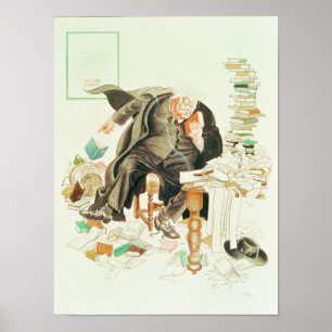 Poster O esboço do desenho do desenho satírico da Sanidad