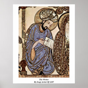 Poster O escritor por um artista iraquiano de 1287