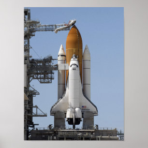 Poster O esforço do vaivém espacial senta pronto