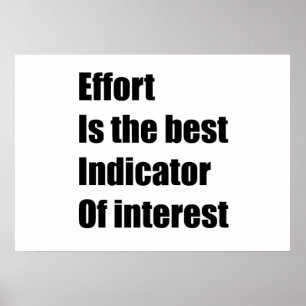 Poster O esforço é o melhor indicador