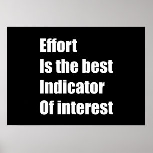 Poster O esforço é o melhor indicador de interesse