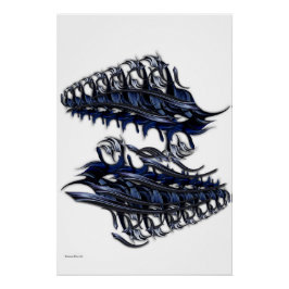 Pôster "O Espaço Azul Sublinhado", Poster brilhante