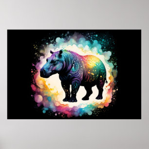 Poster O Espectral Hippo: Uma Viagem Holográfica