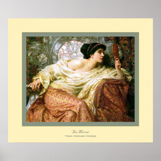 Pôster O Espelho~ Frank Bernard Dicksee (Frente)
