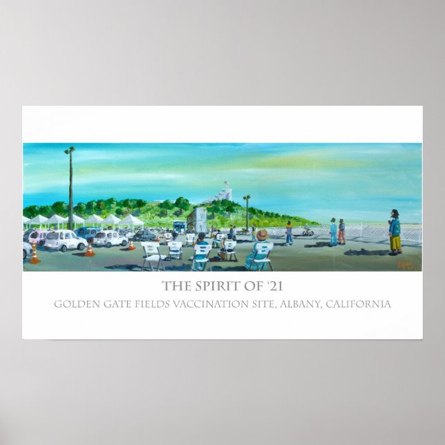 Poster O Espírito de 21 - Local de Vacinação, Albany CA (Frente)