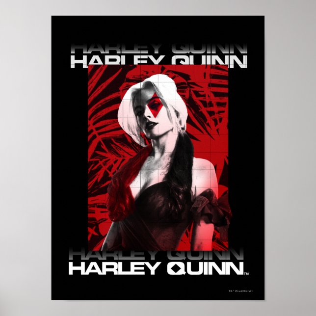 Poster O Esquadrão Suicida | Harley Quinn Red Fern Retrat (Frente)