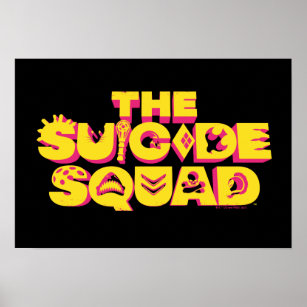 Poster O Esquadrão Suicida   Logotipo do ícone de caracte