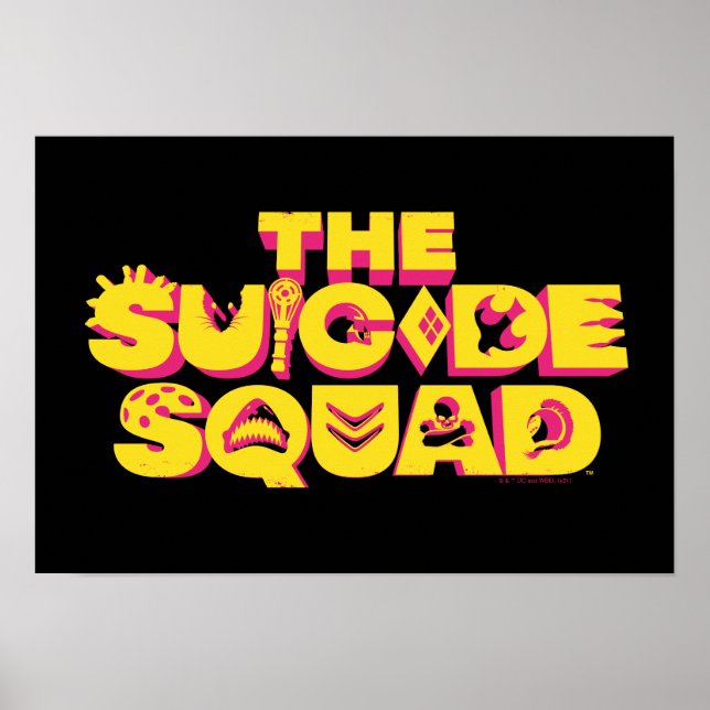 Poster O Esquadrão Suicida | Logotipo do ícone de caracte (Frente)