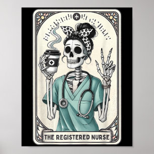 Poster O Esqueleto Da Placa De Enfermeiro Registrado Rn N