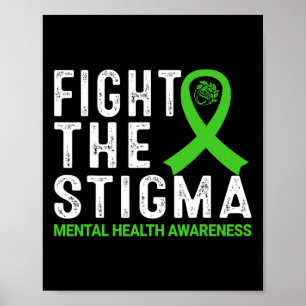 Poster O Estigma Conscientização da Saúde Mental