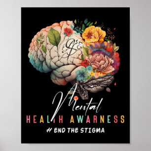 Poster O Estigma Problemas de Saúde Mental Sensibilização
