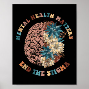 Poster O Estigma Problemas de Saúde Mental Sensibilização