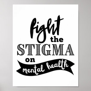 Poster O Estigma Saúde Mental Consciencializar Problemas
