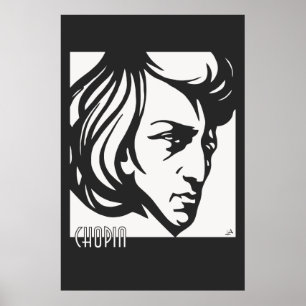 Poster O estilo Chopin do art deco cabe todos os tamanhos