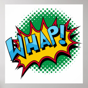 Pôster O estilo cómico do pop art Whap!