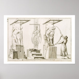 Pôster O estúdio de um escultor, c.1800 (gravura)
