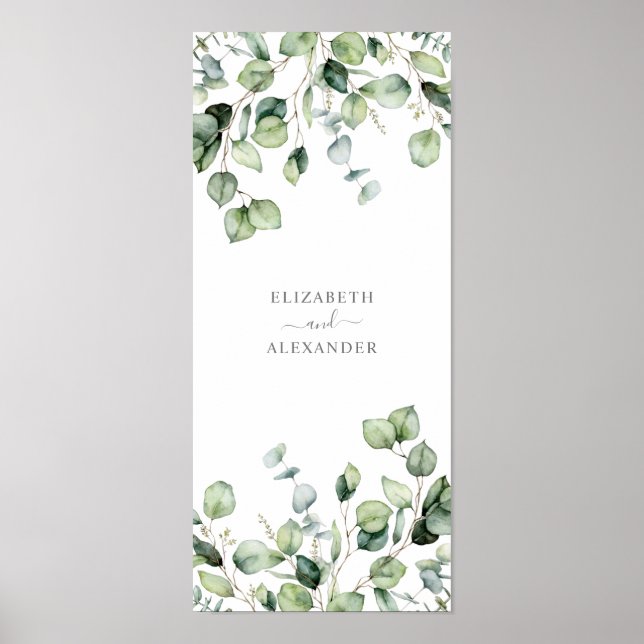 Poster O eucalipto elegante deixa um casamento simples e  (Frente)