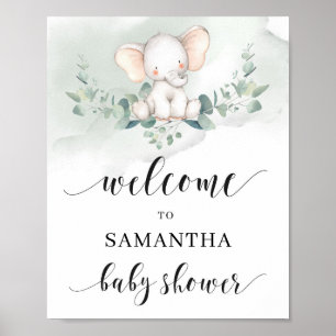 Poster O eucalipto verde-elefante bonito deixa sinal de b