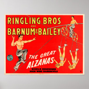 Poster O Excelente Alzanas Acrobat Linewalker Circus Aére