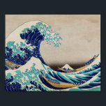 Poster O Excelente Hokusai desceu de Kanagawa. Vintage ja<br><div class="desc">Katsushika Hokusai "A onda do Excelente de Kanagawa" poster. Ilustração do japão Vintage.</div>