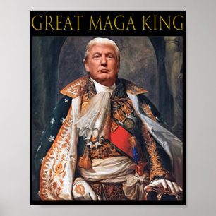 Poster O Excelente Maga King Divertido Trump Ultra Maga K