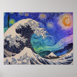 Poster O Excelente Onda Starry Night