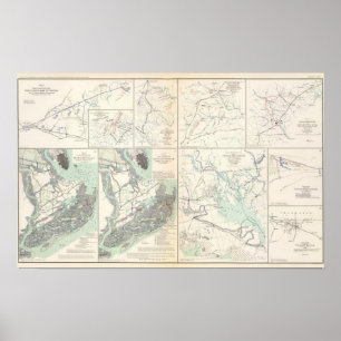 Poster ø Exército do corpo de Virgínia Secessionville