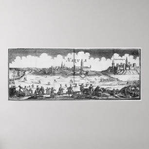Poster O exército do russo que besieging Narva em 1700