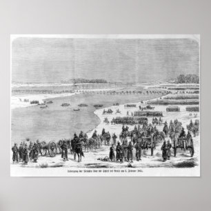 Pôster O exército prussiano que cruza o Shlei em Arnis