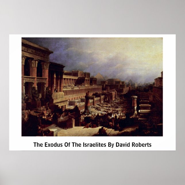 Poster O Êxodo Dos Israelitas Por David Roberts (Frente)