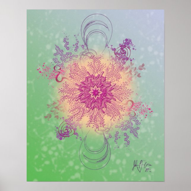 Pôster O experimento de flores (digital) de Julian P. Flo (Frente)