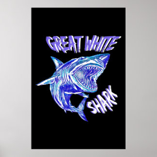 Poster O Fabuloso Tubarão Branco Excelente