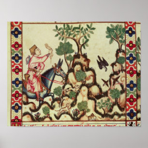 Pôster O Falcão Hunt, do manuscrito