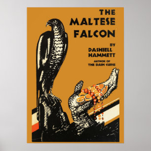 Poster O Falcão Maltês Dashiell Hammet Primeira Edição C