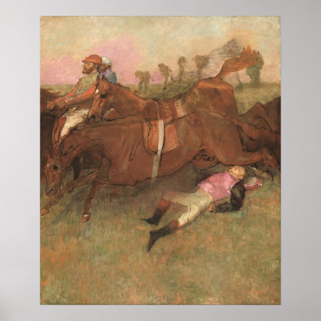 Poster O Fallen Jockey - Edgar Degas Fine Art (Frente)