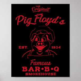 Poster O famoso Churrasco bír-b-q Smokehouse do Pig Floyd