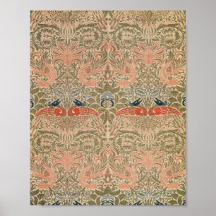 Poster O famoso padrão dos pássaros de William morris