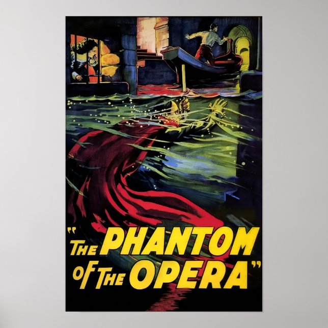 Poster O Fantasma da Ópera 1925 Filme Clássico (Frente)