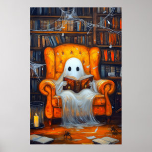 Poster O Fantasma de Bookish Cena da Biblioteca do Cozy