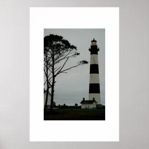 Pôster O farol da ilha de Bodie no início da noite