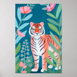 Poster O Feliz Tigre Laranja