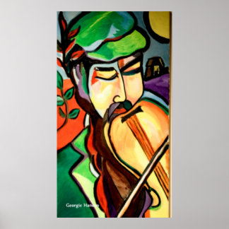 Pôster O Fiddler hebraico de Georgie Hanson